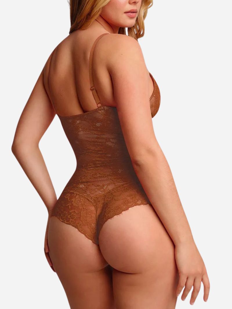 AirSlim | Body moldeador con cuello en V y encaje