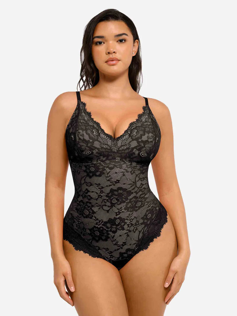 AirSlim | Body moldeador con cuello en V y encaje
