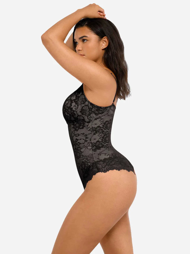 AirSlim | Body moldeador con cuello en V y encaje